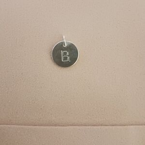 Elegant Silver Initial B Pendant for Necklace